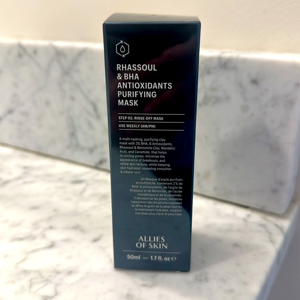 ALLIES OF SKIN | RHASSOUL & BHA ANTIOXIDANTS PURIFYING MASK | NIB - Picture 2 of 3